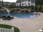 Stamped concrete landscape