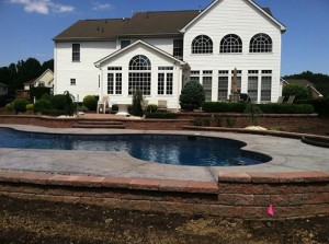 Retaining Wall in progress