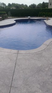 stamped concrete pool